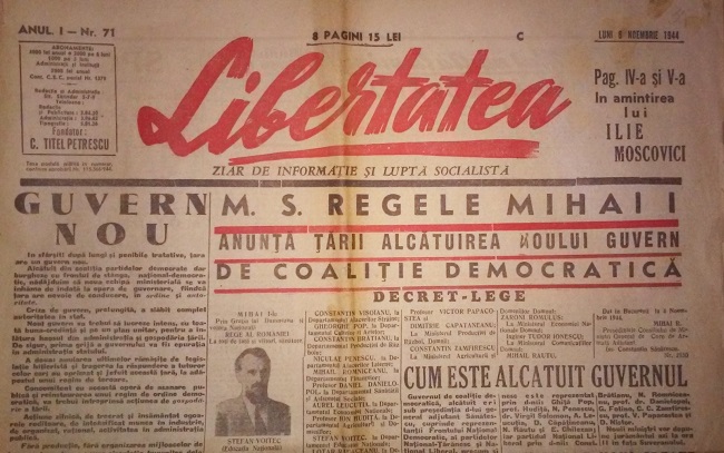 ziarul Libertatea 1944